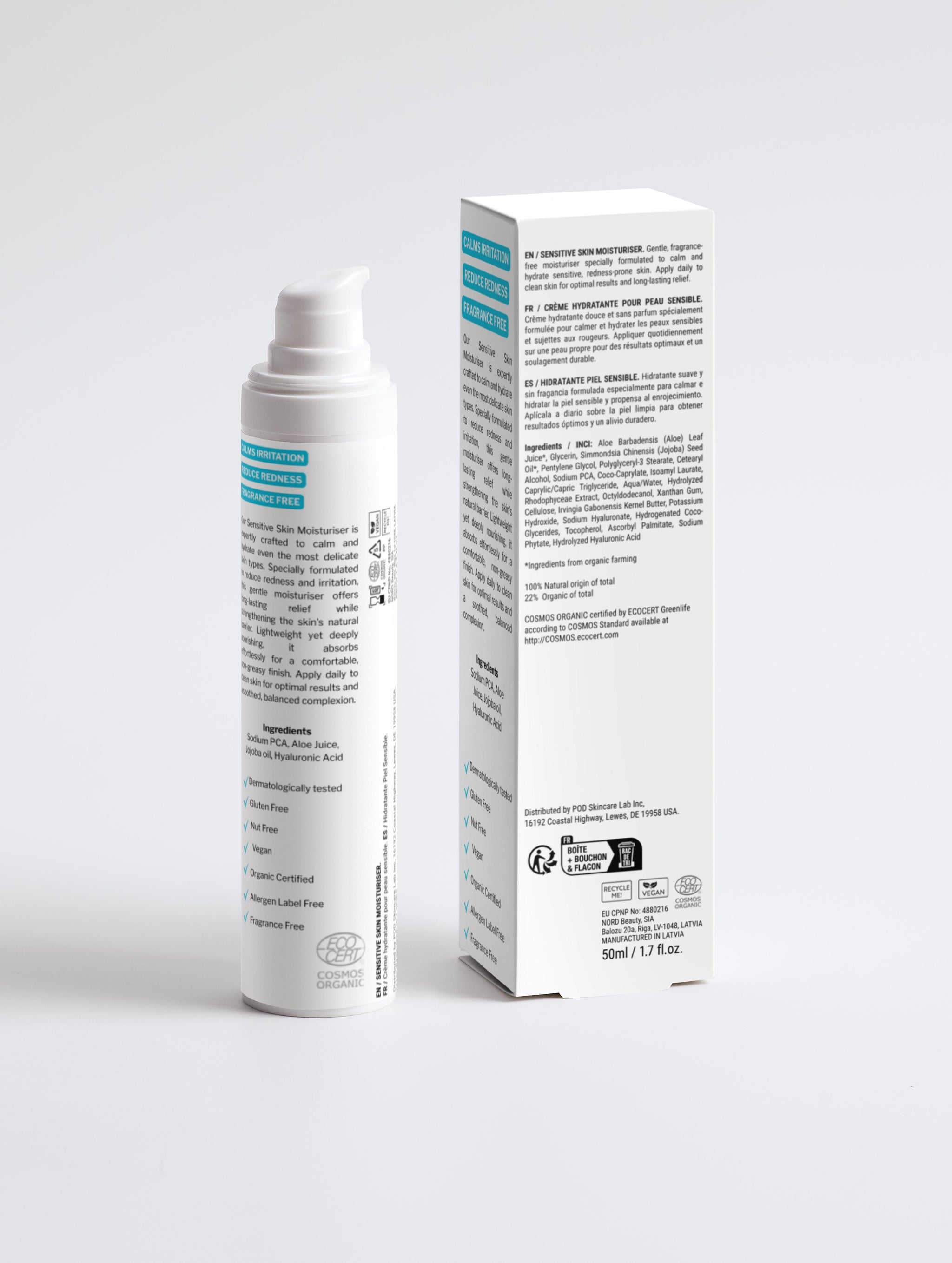 Organic Sensitive Skin Moisturizer Fragrance free